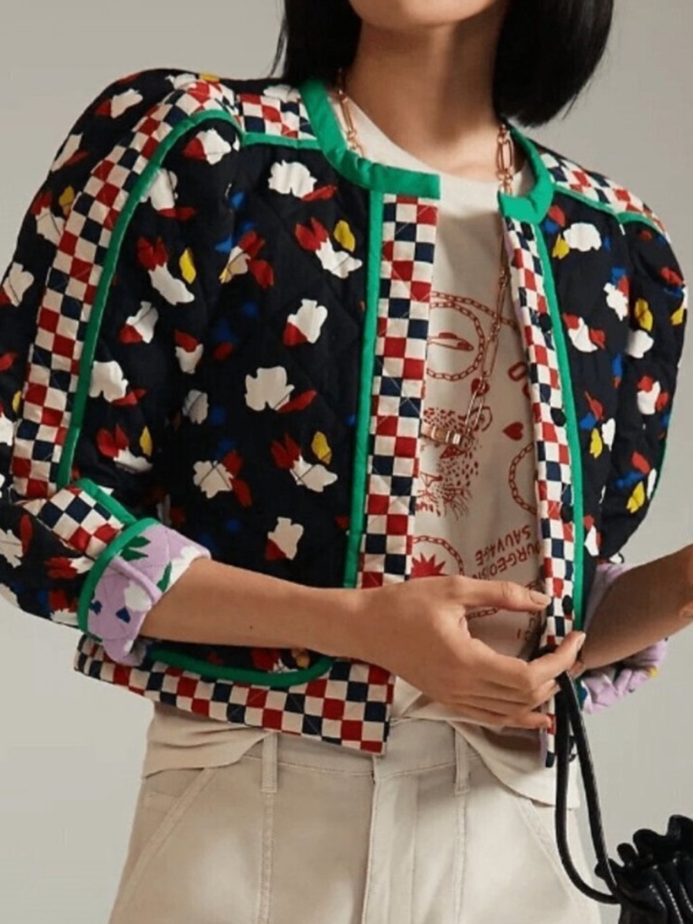 Clare V Lilou Reversible Patterned Jacket in Size XS